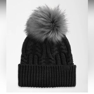 Womens north face Pom beanie hat